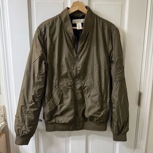H&M Men's Khaki Bomber Jacket
